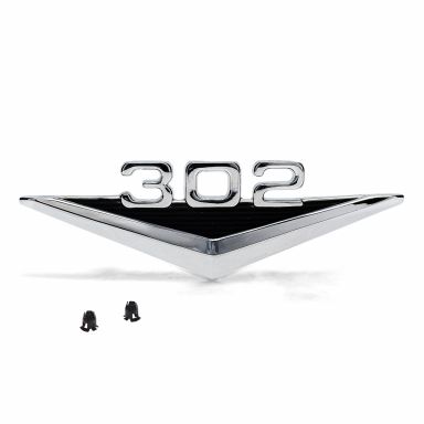 302 Fender Emblem + Clips | Early Style | 66-77 Ford Bronco